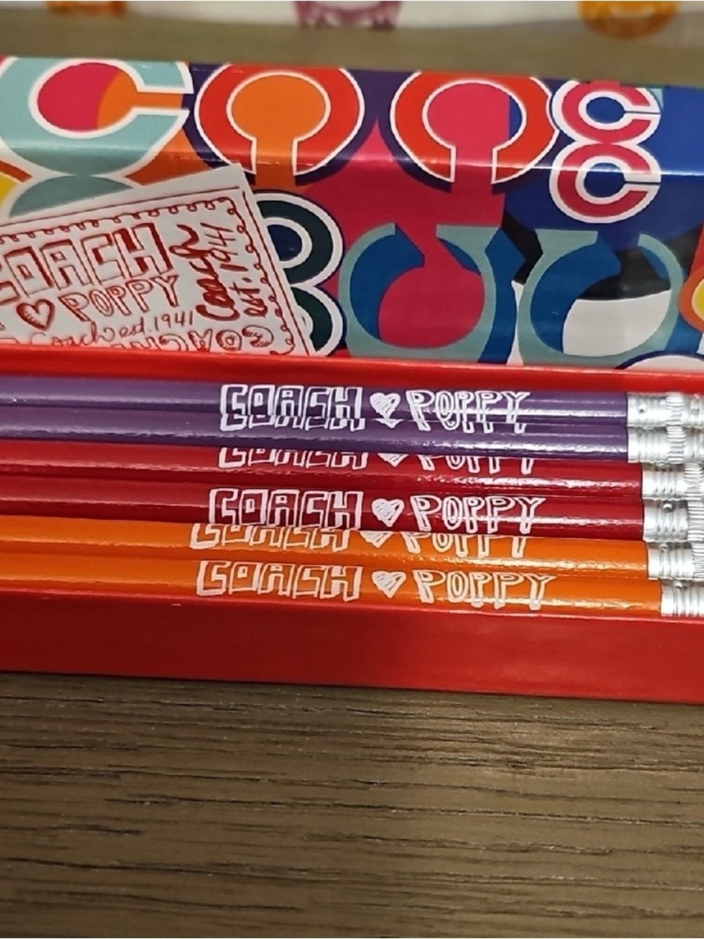 Coach Poppy pencils set of 12 new in box limited edition/ release - Picture 5 of 7